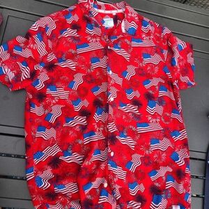 Patriotic Red Men's Shirt 4th July